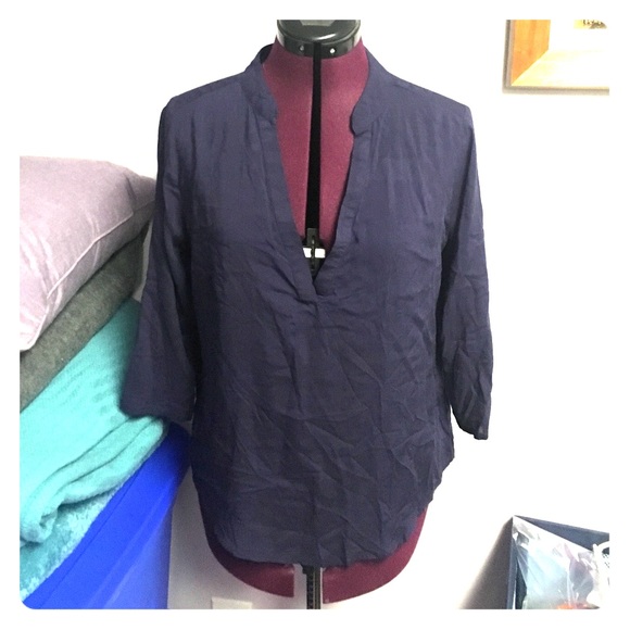 MOD Purple Blouse Short 3/4 Sleeve