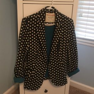 Gray w/ white dots blazer
