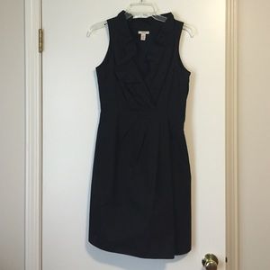 J.crew black faux wrap dress