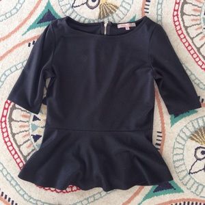 Neuman Marcus 3/4 Peplum top