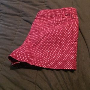 Ann Taylor Loft Red Polka dot shorts