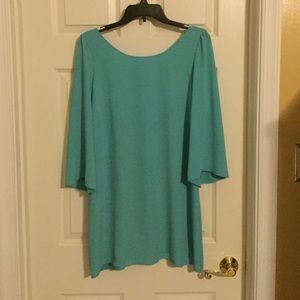 Crossed strap, low back mini dress/shirt