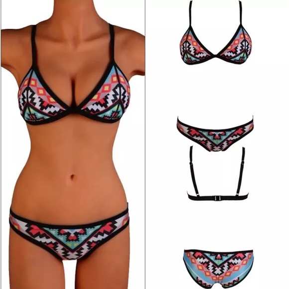 HP pick 4/16🎉👙Aztec padded push-up 2 piece - Picture 2 of 4