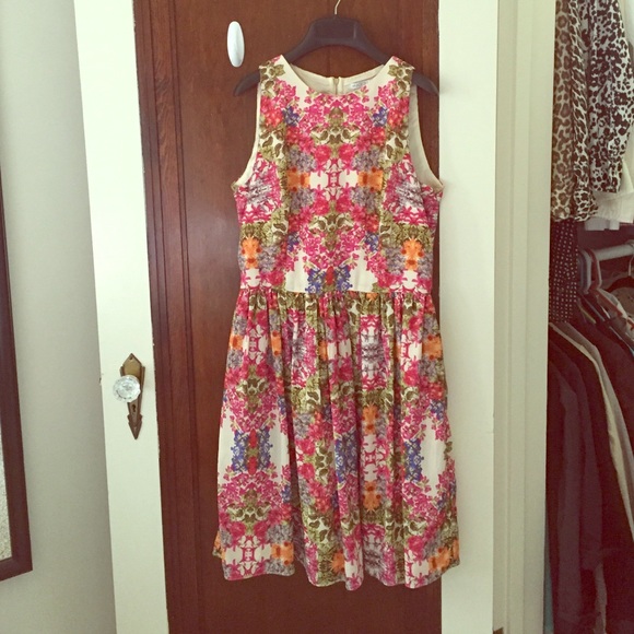 Maggy London abstract floral dress size 10