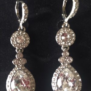 Givenchy silver-tone element double drop earring.