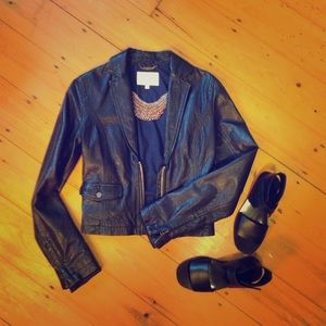 7 for all mankind leather jacket