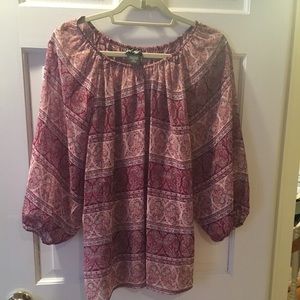 Lord & Taylor Pink bloused shirt