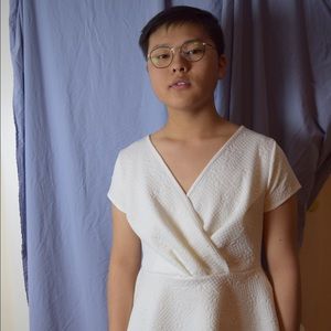 Super cute white peplum