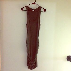 Venus tank dress with ruched bottom