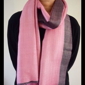 Hand dyed pure Bihari Silk scarf from India.