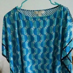 Blue patterned Michael kors shirt