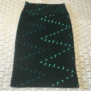 LuLaRoe Cassie Bird Skirt XS