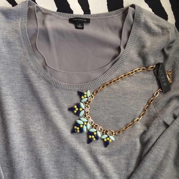 Ann Taylor Sweaters - Ann Taylor chiffon layered sweater