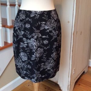 Ann Taylor Floral Silk Skirt