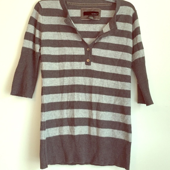Grey striped sweater