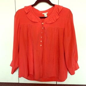 100% silk J Crew blouse (size 8)