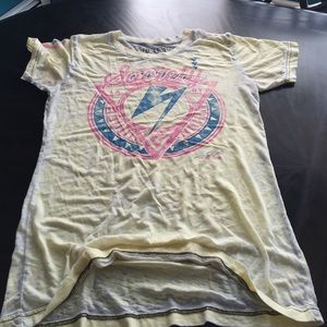 SOCIETY Yellow tee shirt size L