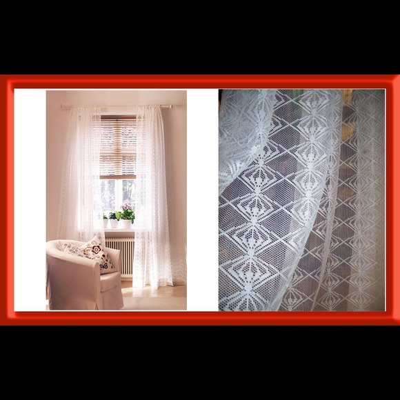 Ikea Other Romantic Alvine Flata White Lace Curtains Poshmark