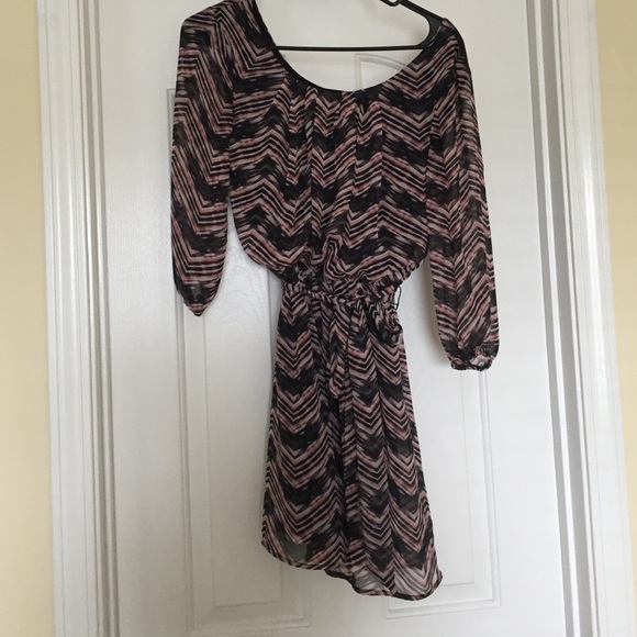 Pink chevron dress