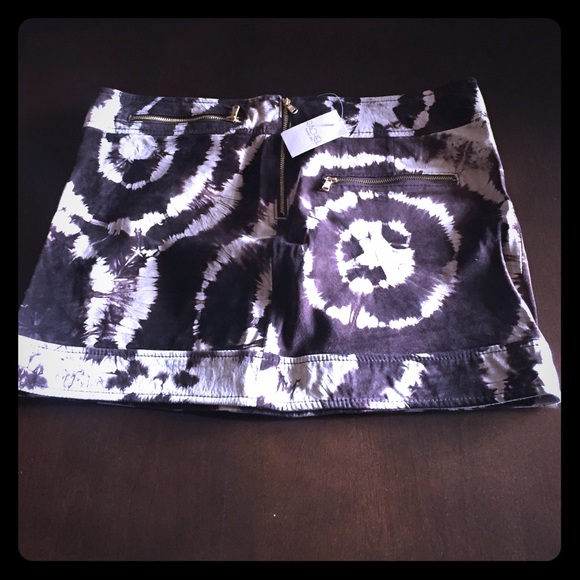 Tie-dye print mini Rachel Roy skirt - Picture 1 of 4