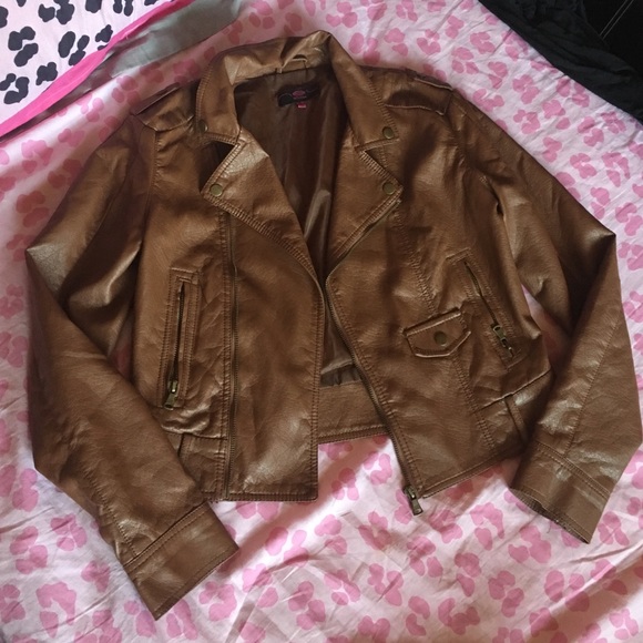 brown leather jacket!