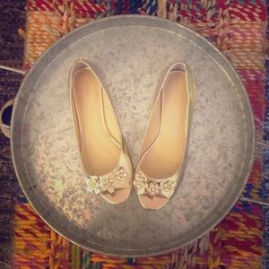 Kate Spade Gold Ballet Flats