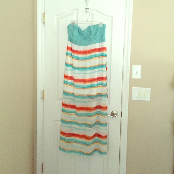 Strapless maxi dress