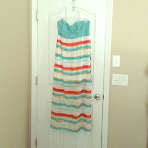 Strapless maxi dress