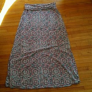 Multi colored maxi skirt