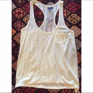 Pastel Yellow American Eagle Tank Top