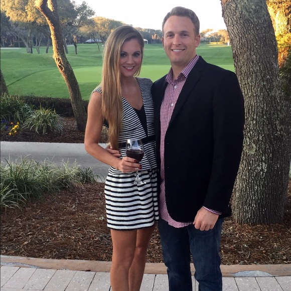 BCBGMaxAzria Piper Striped Peplum Dress - Picture 4 of 4