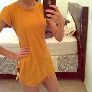 Mustard yellow tshirt dress