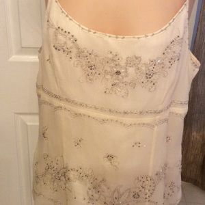 White House black market silk tank top size8