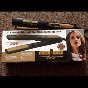 Elite Gold N Hot 1" ceramic digital flat iron.