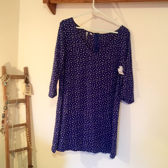 NWT size 12 Blue heart print dress.