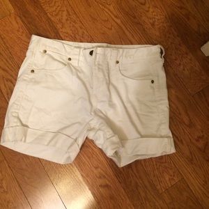 Jcrew white jean shorts