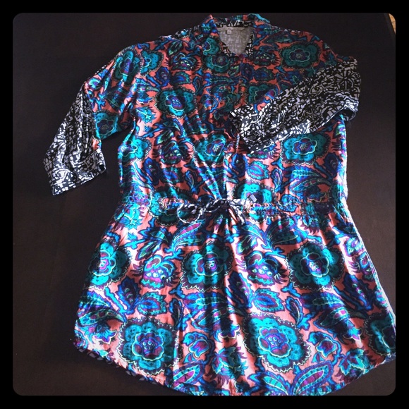 Multicolored Rachel Roy shirt dress