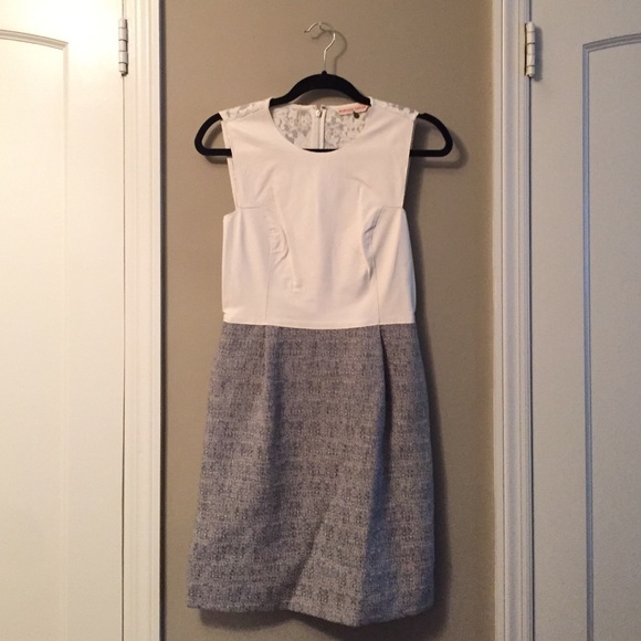 White and gray Rebecca Taylor dress