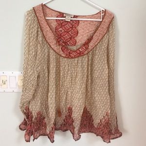 Lucky brand peasant top