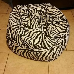 Zebra beanbag chair