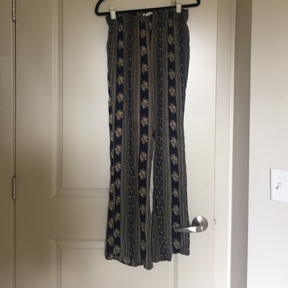 High waisted printed pants