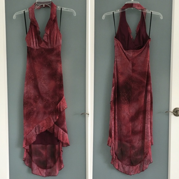 Halter hi-lo dress
