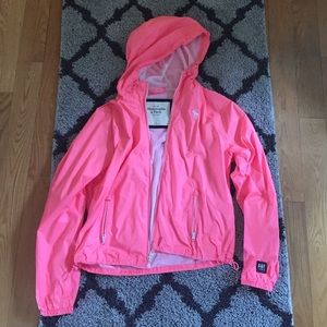 Abercrombie & Fitch neon coral windbreaker!