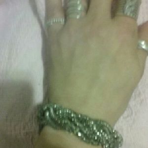 Siver braided magnetic bracelet Love it!!