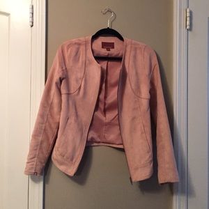 Pink Hive & Honey faux suede jacket