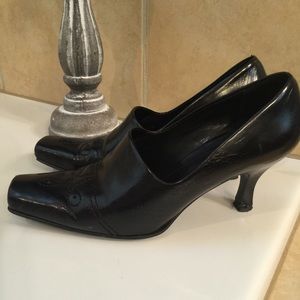 Vintage leather heels