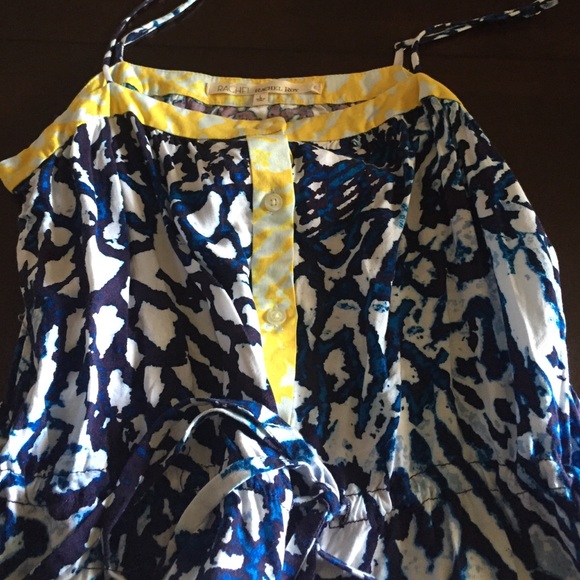 Blue/white/yellow Rachel Roy summer dress - Picture 2 of 3