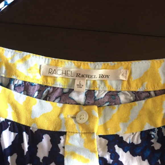 Blue/white/yellow Rachel Roy summer dress - Picture 3 of 3