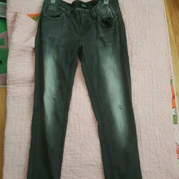 Grey distressed jeans