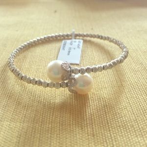 Silver and Pearl Bracelet